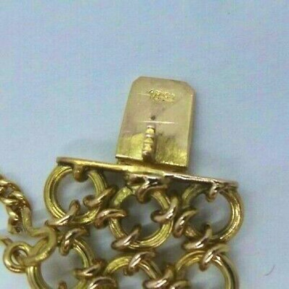 Vintage 18K YELLOW GOLD LINK BRACELET - Picture 13 of 13